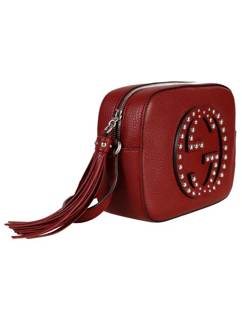 gucci studded leather disco bag|cheapest gucci soho bag.